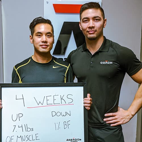 Otto before and after transformation at Arzadon Fitness Toronto