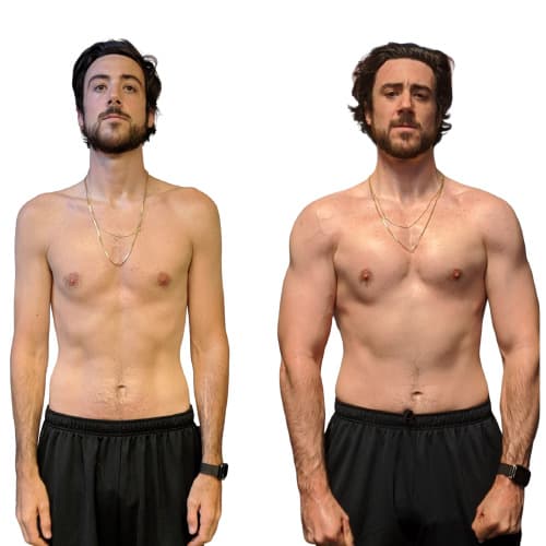 Scott B. before and after transformation at Arzadon Fitness Toronto