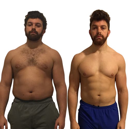 Dr. Alex M. before and after at Arzadon Fitness Toronto